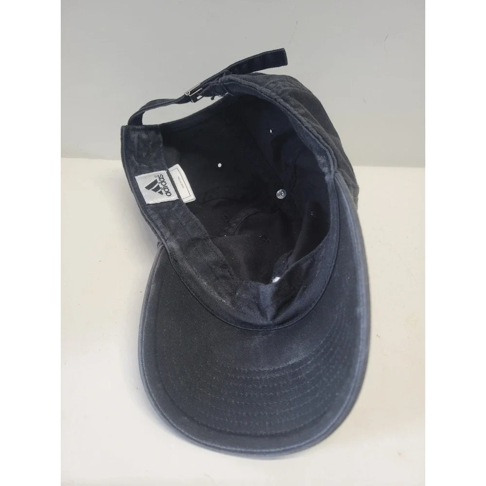 Adidas vtg Baseball Cap‎ Dad Hat Black Embroidered Logo Adjustable Strap